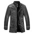 Herren-Lederjacke F1305 dunkelgrau