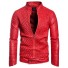 Herren-Lederjacke F375 rot