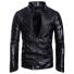 Herren-Lederjacke F375 schwarz