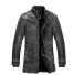 Herren-Lederjacke J2065 dunkelgrau