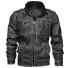 Herren-Lederjacke S4 dunkelgrau