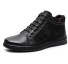 Herren-Ledersneaker J2127 schwarz