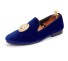 Herren-Loafer aus Wildleder J2671 blau