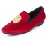 Herren-Loafer aus Wildleder J2671 rot