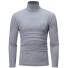 Herren-Rollkragenpullover F172 hellgrau