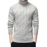 Herren-Rollkragenpullover F213 hellgrau