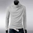 Herren-Rollkragenpullover F265 hellgrau