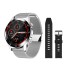 Herren-Smartwatch mit Ersatzarmband K1187 silbern