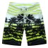 Herren-Strandshorts mit Palmen J2762 gelb