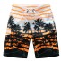 Herren-Strandshorts mit Palmen J2762 orange