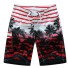 Herren-Strandshorts mit Palmen J2762 rot