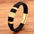 Herren-Strickarmband H192 golden