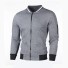 Herren-Sweatshirt mit F7-Kragen dunkelgrau