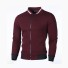 Herren-Sweatshirt mit F7-Kragen weinrot