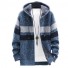 Herren-Sweatshirt mit Fell F93 blau