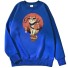 Herren-Sweatshirt mit Katze blau