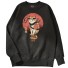 Herren-Sweatshirt mit Katze dunkelgrau