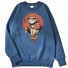 Herren-Sweatshirt mit Katze saphir