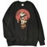 Herren-Sweatshirt mit Katze schwarz