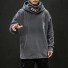 Herren-Sweatshirt mit Kragen F61 dunkelgrau