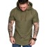 Herren-Sweatshirt mit kurzen Ärmeln armeegrün