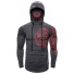 Herren-Sweatshirt mit Maske dunkelgrau