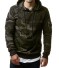 Herren-Sweatshirt mit Militärmuster J1436 grün