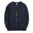 Herren-Sweatshirt mit Planeten dunkelblau