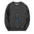 Herren-Sweatshirt mit Planeten dunkelgrau