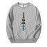 Herren-Sweatshirt mit Planeten grau