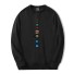 Herren-Sweatshirt mit Planeten schwarz