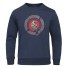 Herren-Sweatshirt mit Rabe dunkelblau