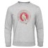 Herren-Sweatshirt mit Rabe hellgrau