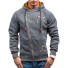 Herren-Sweatshirt mit Reißverschlüssen grau