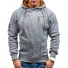 Herren-Sweatshirt mit Reißverschlüssen hellgrau