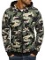 Herren-Sweatshirt mit Tarnmuster F107 armeegrün