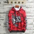 Herren-Sweatshirt mit Tarnmuster F28 rot