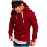 Herren-Sweatshirt mit Tasche weinrot