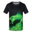 Herren-T-Shirt mit 3D-Drachen-Print J1462 grün