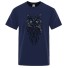 Herren-T-Shirt mit Eule T2164 dunkelblau