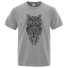 Herren-T-Shirt mit Eule T2164 grau