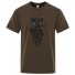 Herren-T-Shirt mit Eule T2164 kaffee