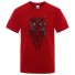 Herren-T-Shirt mit Eule T2164 rot