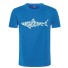 Herren-T-Shirt mit Hai T2377 blau