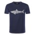 Herren-T-Shirt mit Hai T2377 dunkelblau