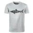 Herren-T-Shirt mit Hai T2377 grau