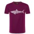 Herren-T-Shirt mit Hai T2377 lila