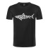 Herren-T-Shirt mit Hai T2377 schwarz