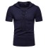 Herren-T-Shirt mit Kapuze T2080 dunkelblau