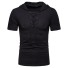 Herren-T-Shirt mit Kapuze T2080 schwarz